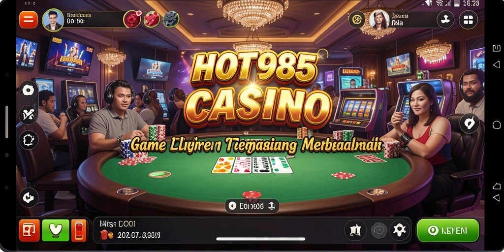 Screenshot HOT985 menampilkan gameplay Live Casino yang interaktif dan menyenangkan.