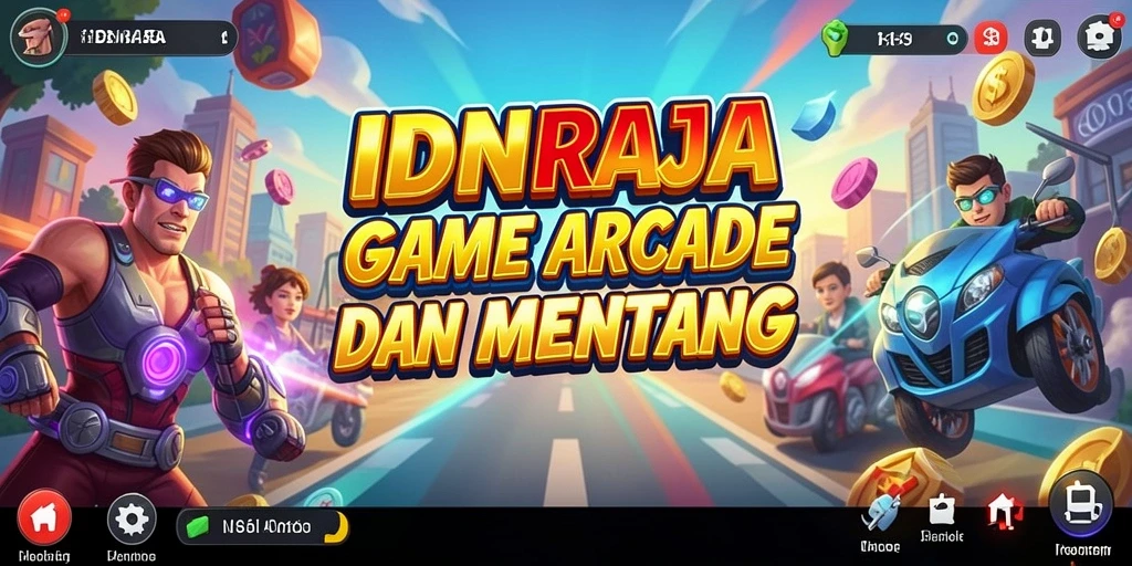 Tampilan gameplay seru dari IDNRAJA dengan berbagai tantangan Arcade.