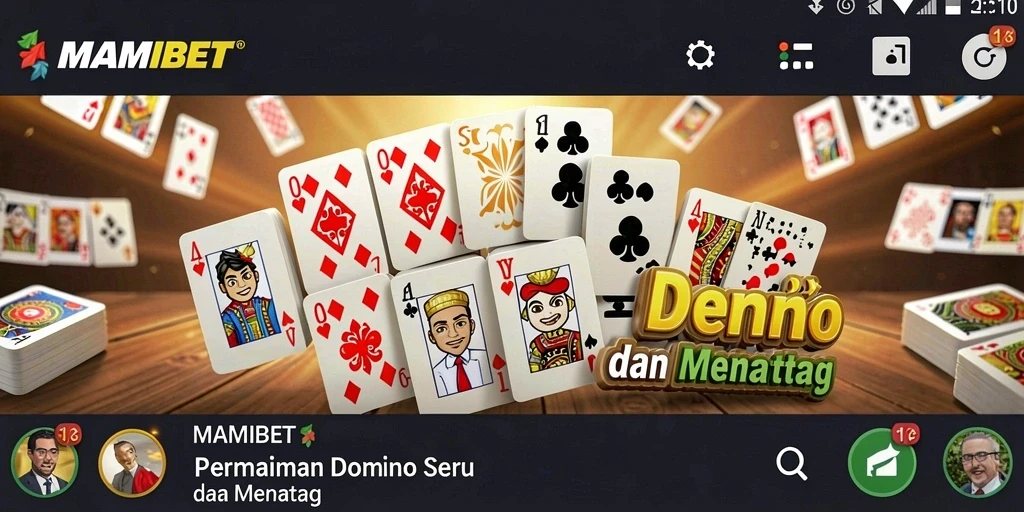 Tampilan menarik dari gameplay seru MAMIBET dalam permainan Domino.