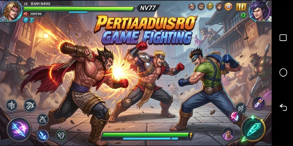 Tangkapan layar dari NV77 menunjukkan aksi pertarungan yang mendebarkan.