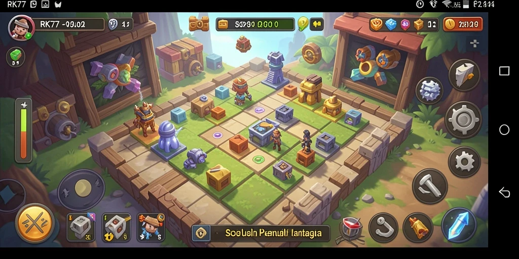 Gambar gameplay RK77 menunjukkan teka-teki menarik yang menantang pikiran.