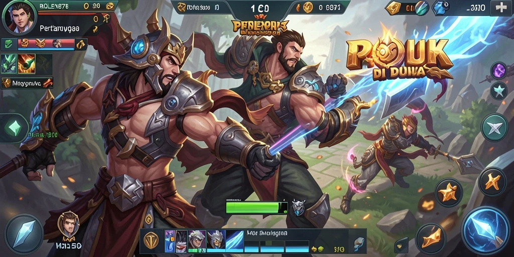 Tampilan seru gameplay ROLEX878 di arena MOBA.