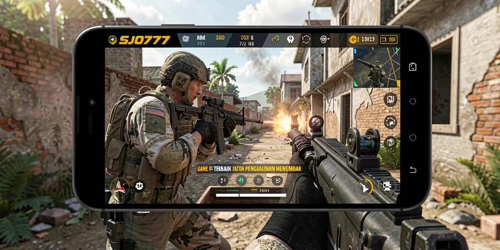 Screenshot SJO777 menampilkan momen mendebarkan dalam pertempuran FPS.